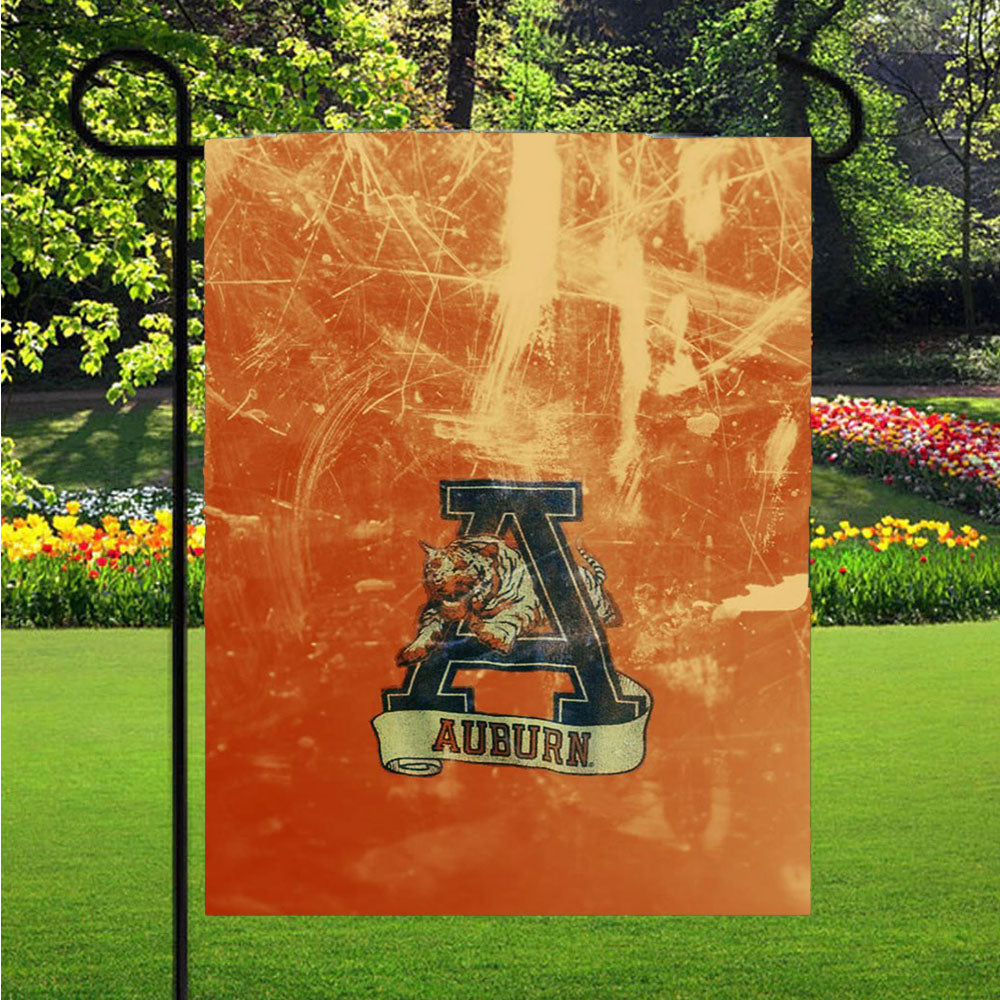 Auburn Tigers Orange Grunge Garden Flags Lawn 12 X 18 Inch