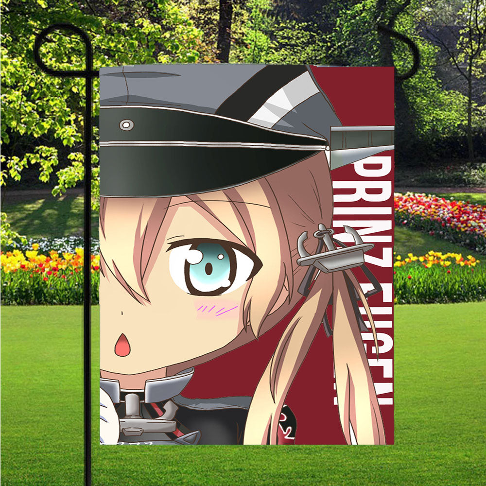 Azur Lane Prinz Eugen Anime Garden Flags Lawn 12 X 18 Inch