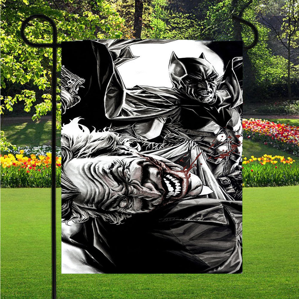 Batman Vs Joker Art Wallpaper Garden Flags Lawn 12 X 18 Inch