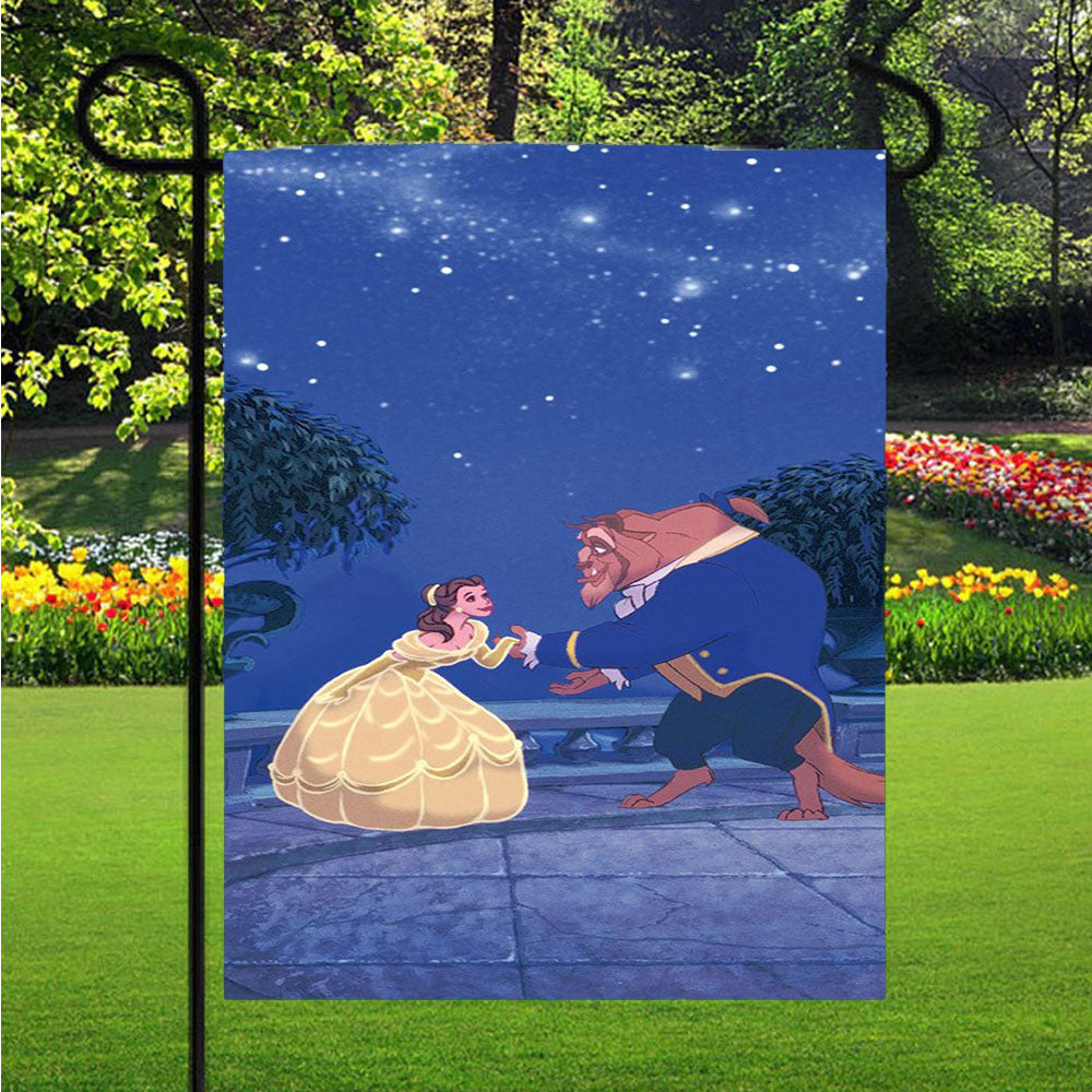 Beauty And The Beast Disney Garden Flags Lawn 12 X 18 Inch