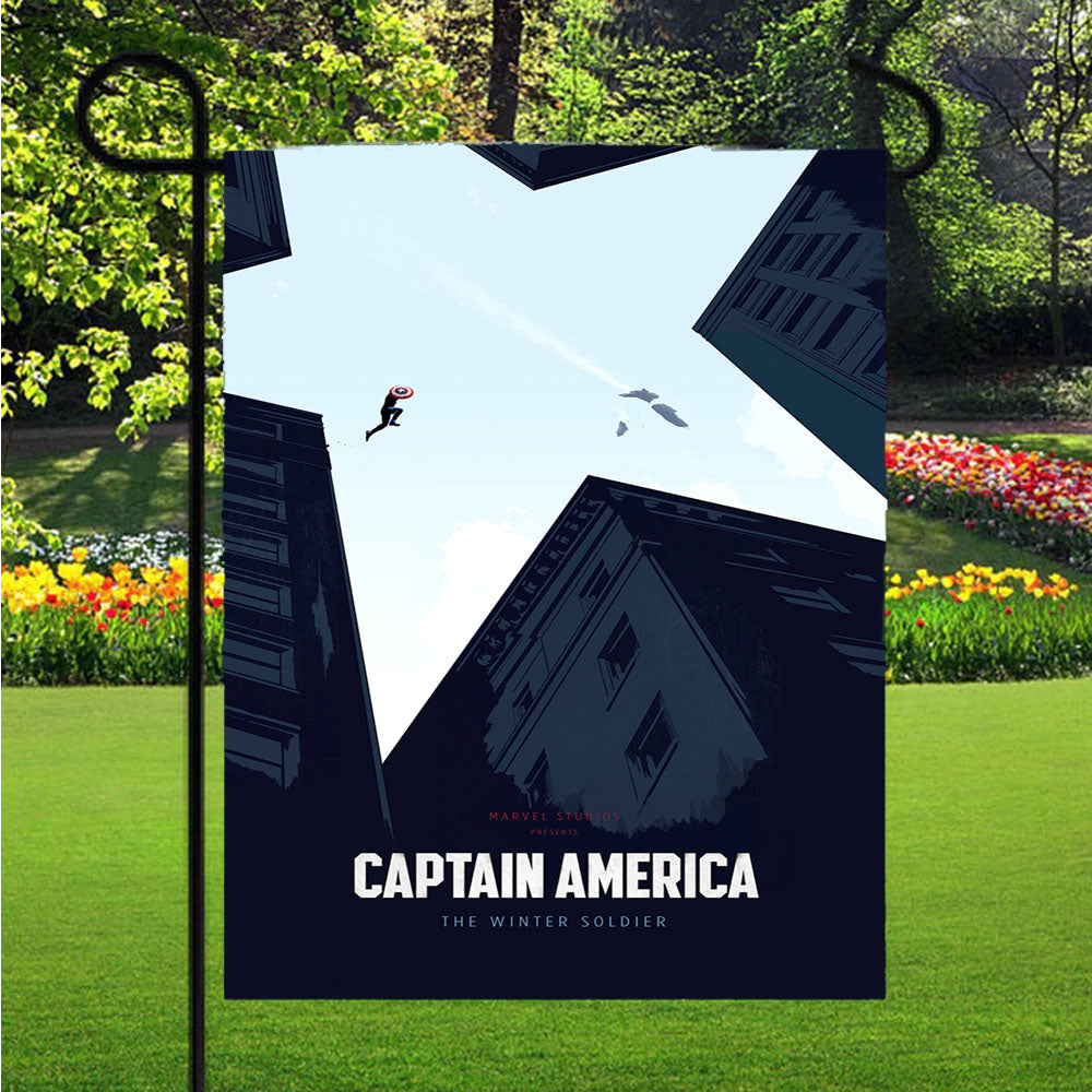 Captain America The Winter Soldier Garden Flags Lawn 12 X 18 Inch