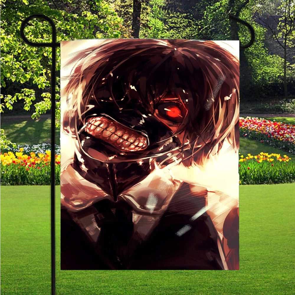 Cartoon Anime Tokyo Ghoul Garden Flags Lawn 12 X 18 Inch