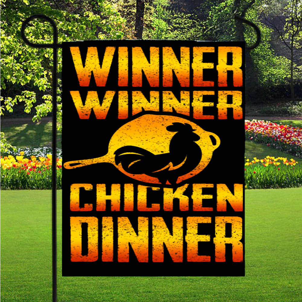 Chicken Dinner Pubg Winner Winner Garden Flags Lawn 12 X 18 Inch