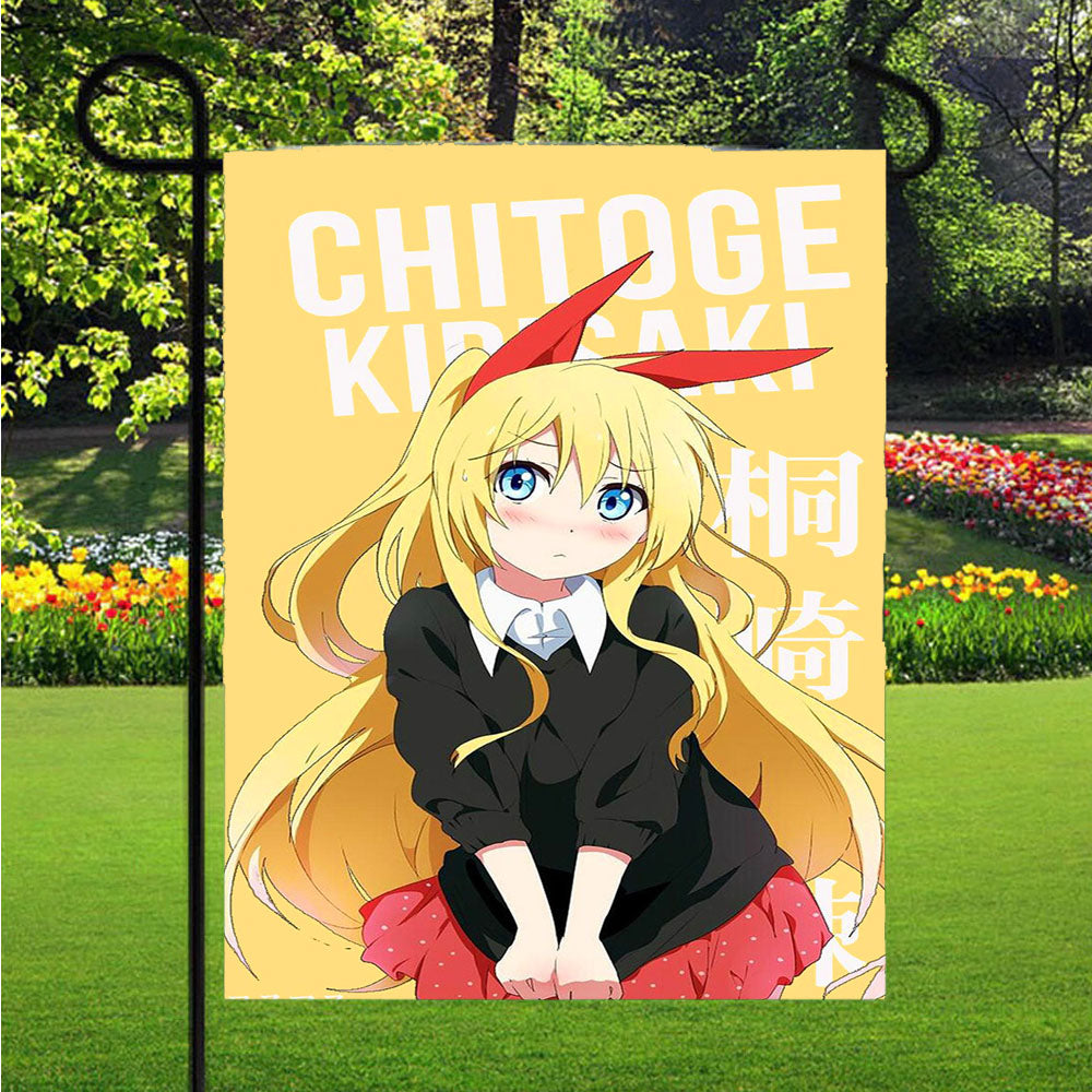Chitoge Kirisaki Nisekoi Garden Flags Lawn 12 X 18 Inch