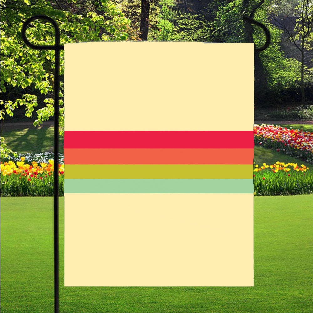 Clasic Retro Stripes Garden Flags Lawn 12 X 18 Inch