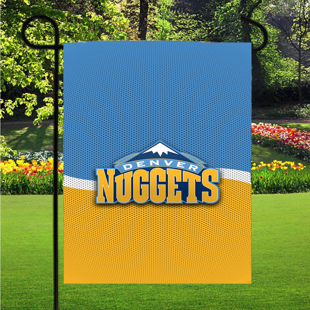 Denver Nuggets Basketball Team Logo Garden Flags Lawn 12 X 18 Inch
