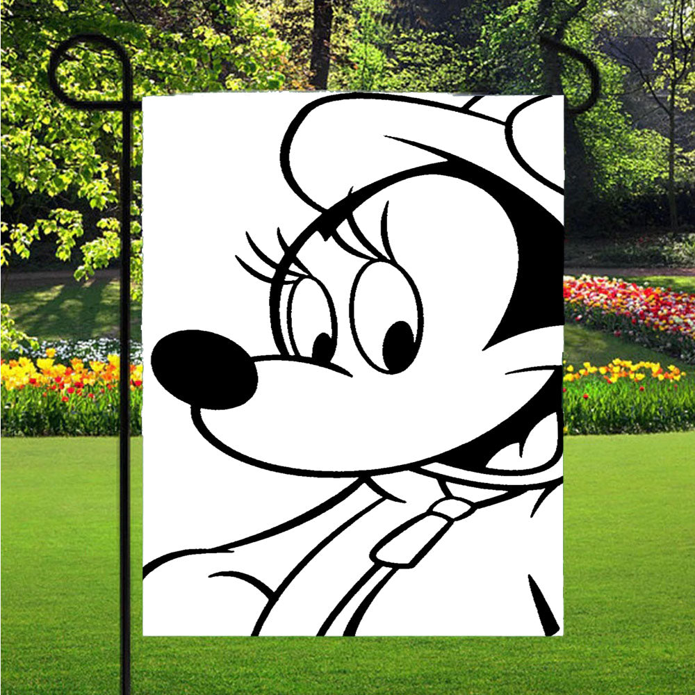 Disney Cartoon Cute Minnnie Mouse Swag Garden Flags Lawn 12 X 18 Inch