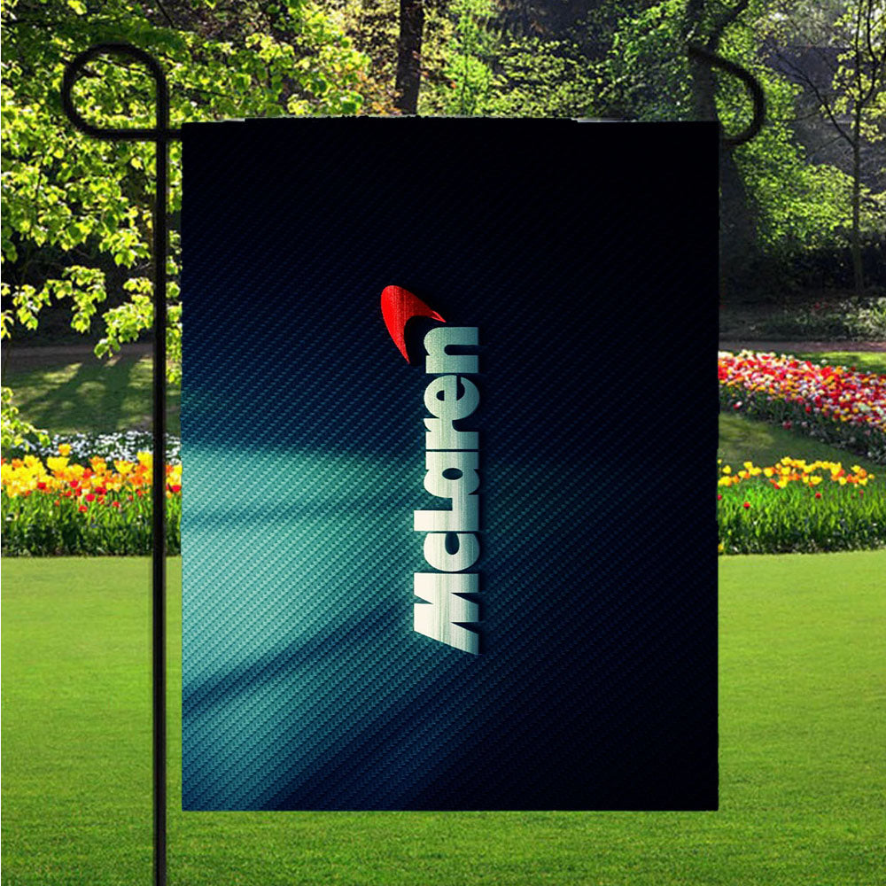 Fiber Mclaren Logo Garden Flags Lawn 12 X 18 Inch