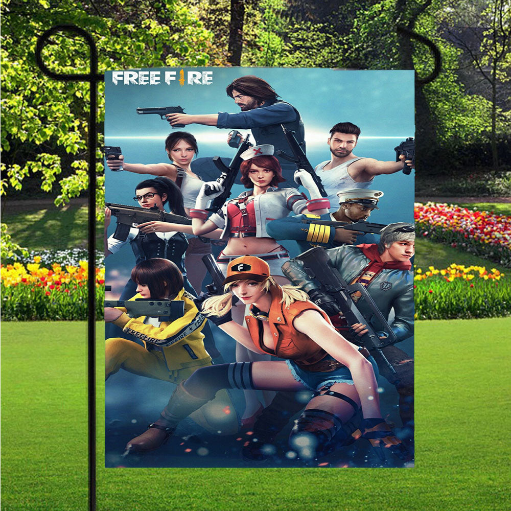Free Fire Battle Ground Garden Flags Lawn 12 X 18 Inch