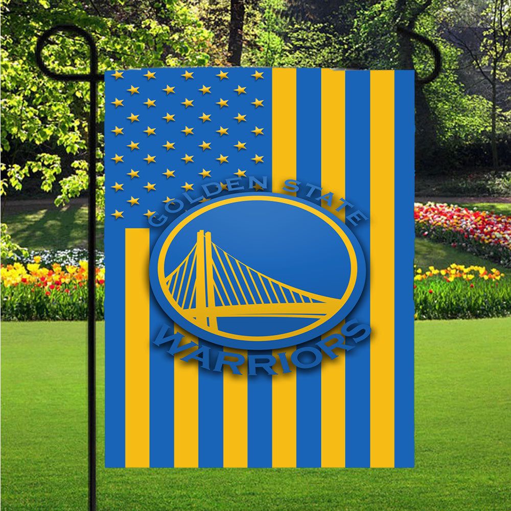 Golden State Warriors Logo Flag Garden Flags Lawn 12 X 18 Inch