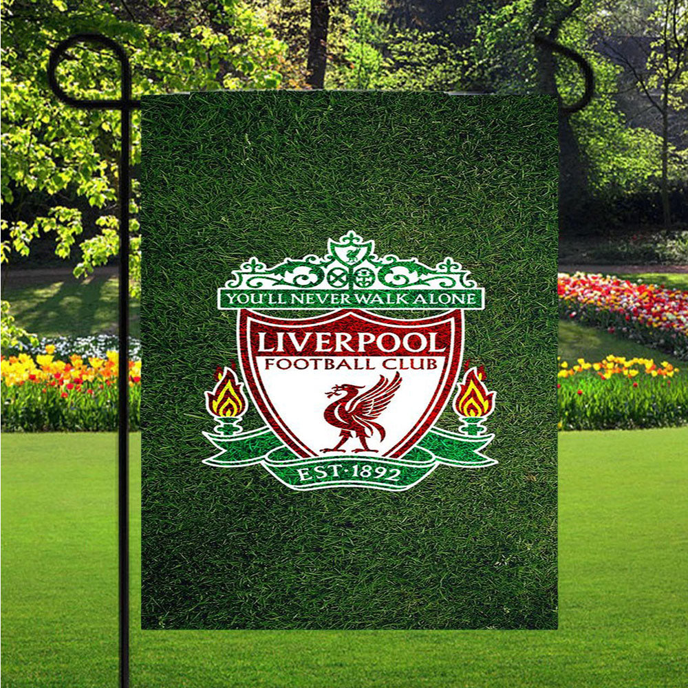 Green Field Liverpool Logo Football Club Garden Flags Lawn 12 X 18 Inch