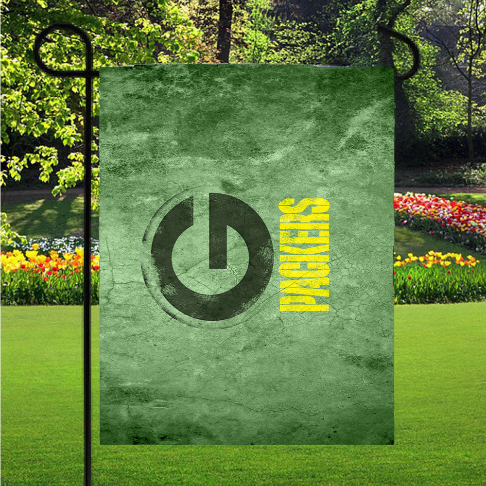 Grunge Green Bay Packers Wallpaper Garden Flags Lawn 12 X 18 Inch