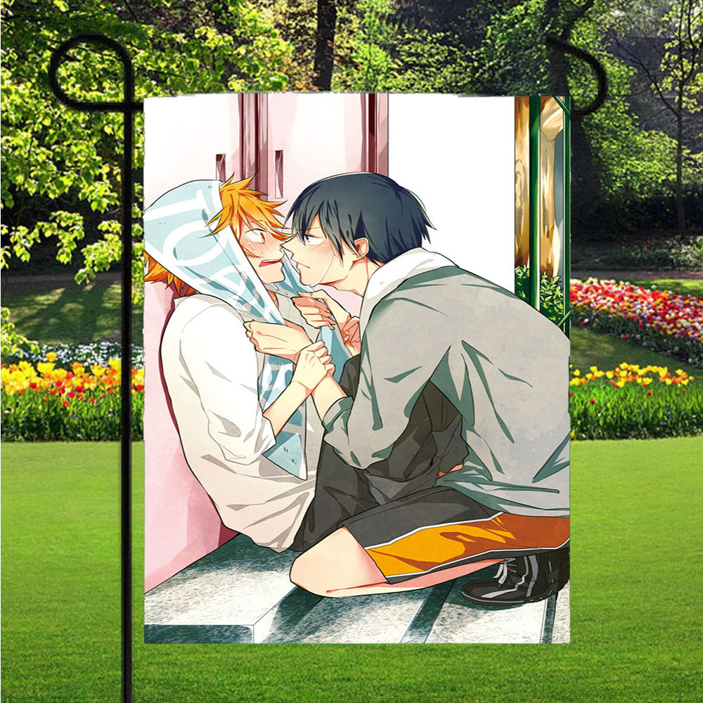 Haikyuu Kageyama Tobio Hinata Shouyou Garden Flags Lawn 12 X 18 Inch