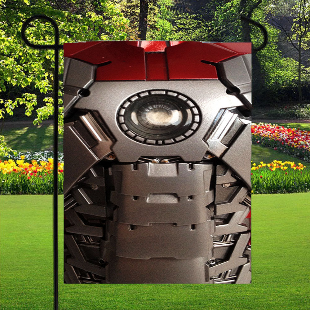 Iron Man Body Mark V Garden Flags Lawn 12 X 18 Inch