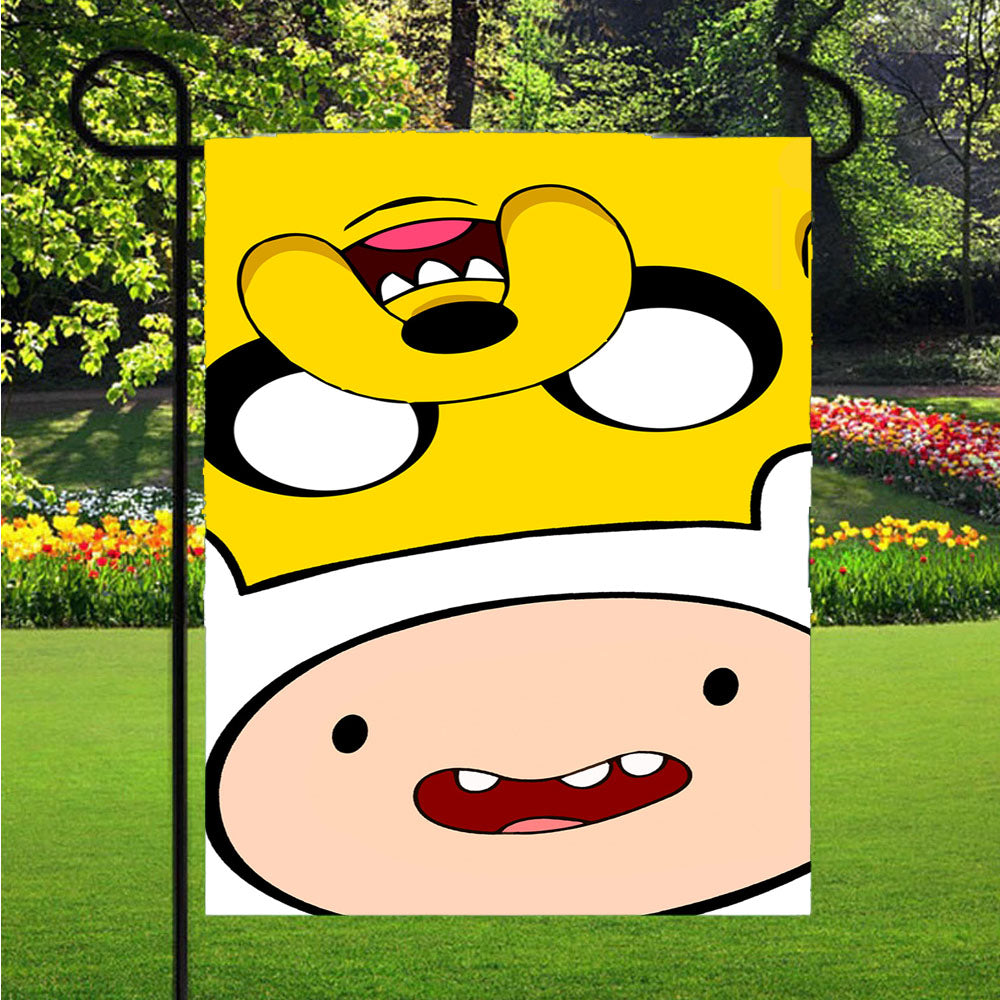 Jake And Finn Adventure Time Garden Flags Lawn 12 X 18 Inch