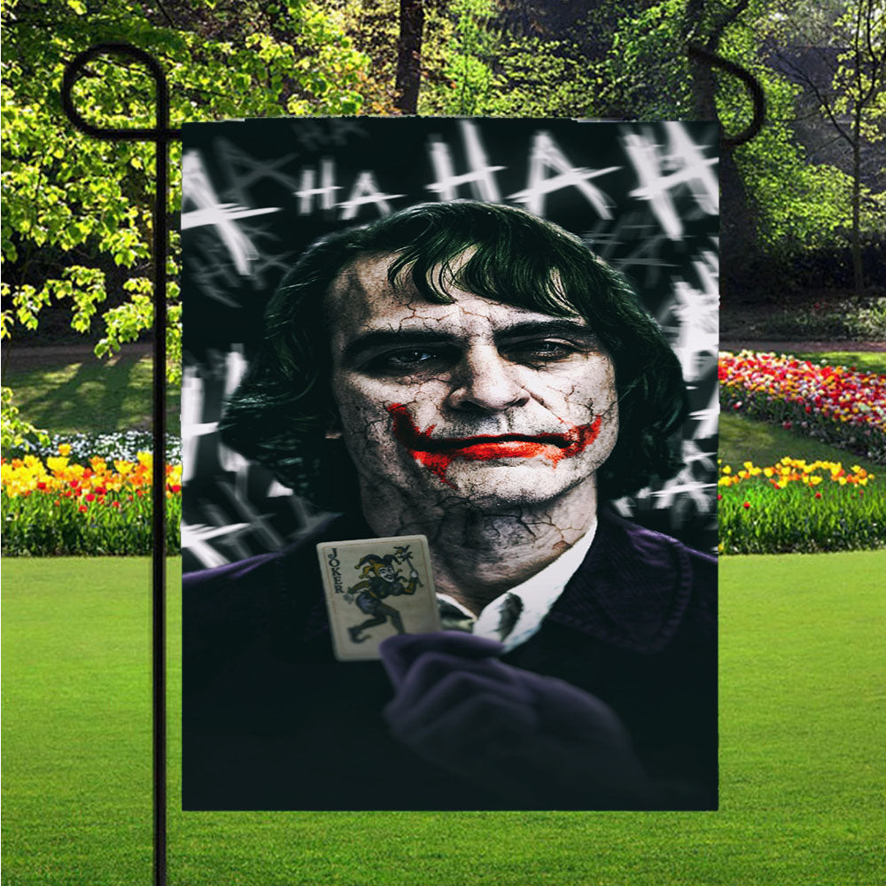 Joaquin Rafael Phoenix Joker Movie Art Garden Flags Lawn 12 X 18 Inch
