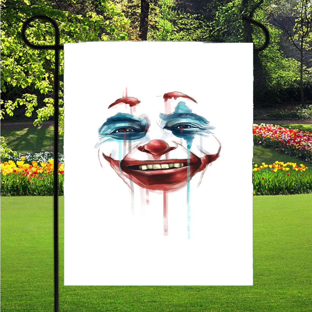 Joker 2019 Poster Simple Smile White Garden Flags Lawn 12 X 18 Inch