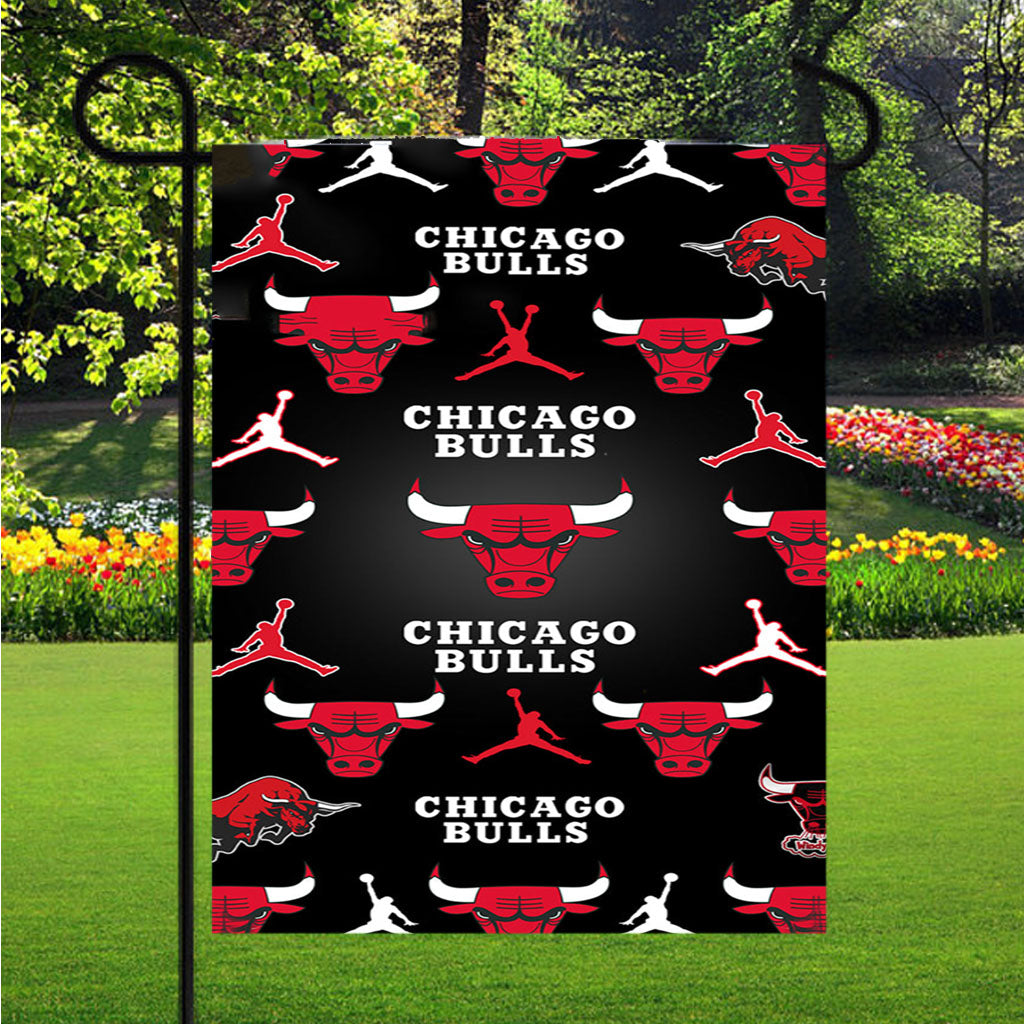 Chicago Bulls Basketball Symbols Garden Flags Lawn 12 X 18 Inch