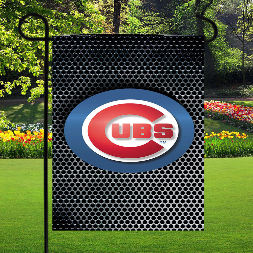 Chicago Cubs Carbon Fiber Art Garden Flags Lawn 12 X 18 Inch