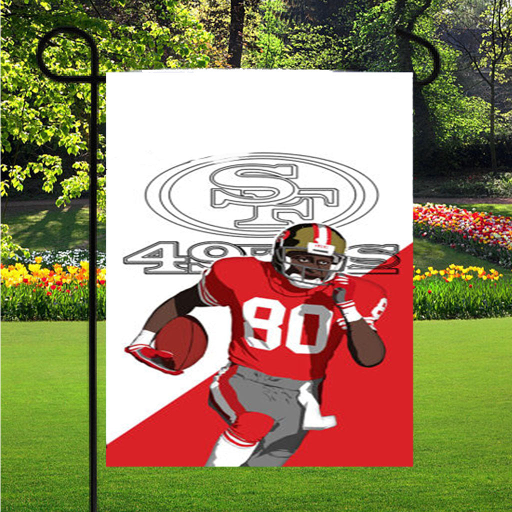 Jerry Rice San Francisco 49Ers Garden Flags Lawn 12 X 18 Inch
