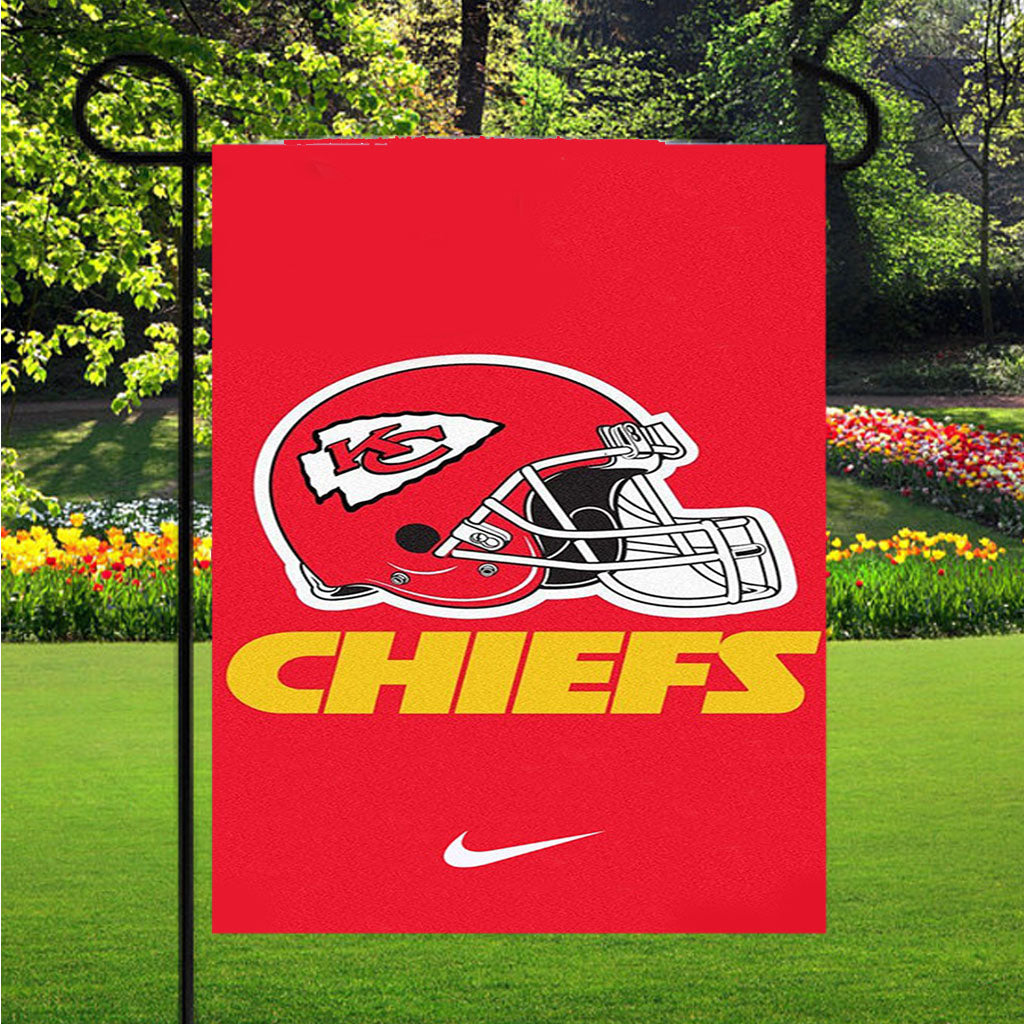 Kansas City Chiefs Helmet Garden Flags Lawn 12 X 18 Inch