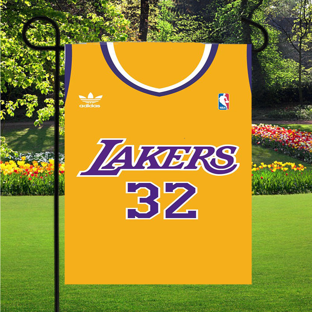 Lakers Yellow Club Basket Garden Flags Lawn 12 X 18 Inch