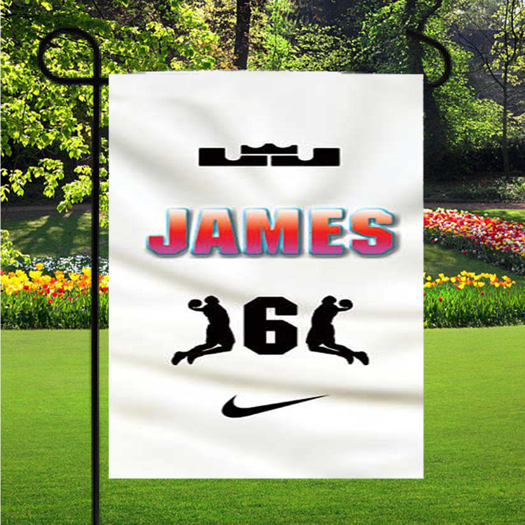 Lebron James 6 Shirt Garden Flags Lawn 12 X 18 Inch