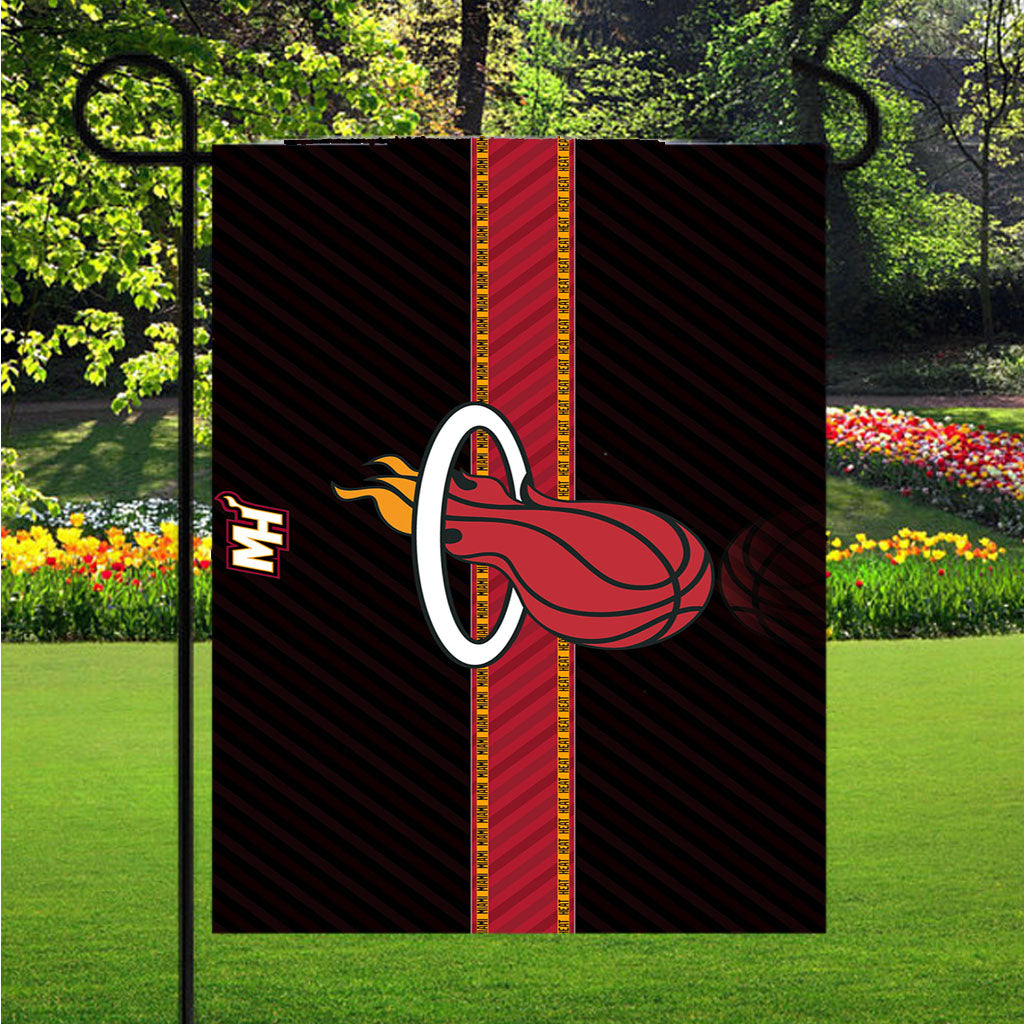 Miami Heat Wallpaper1 Garden Flags Lawn 12 X 18 Inch