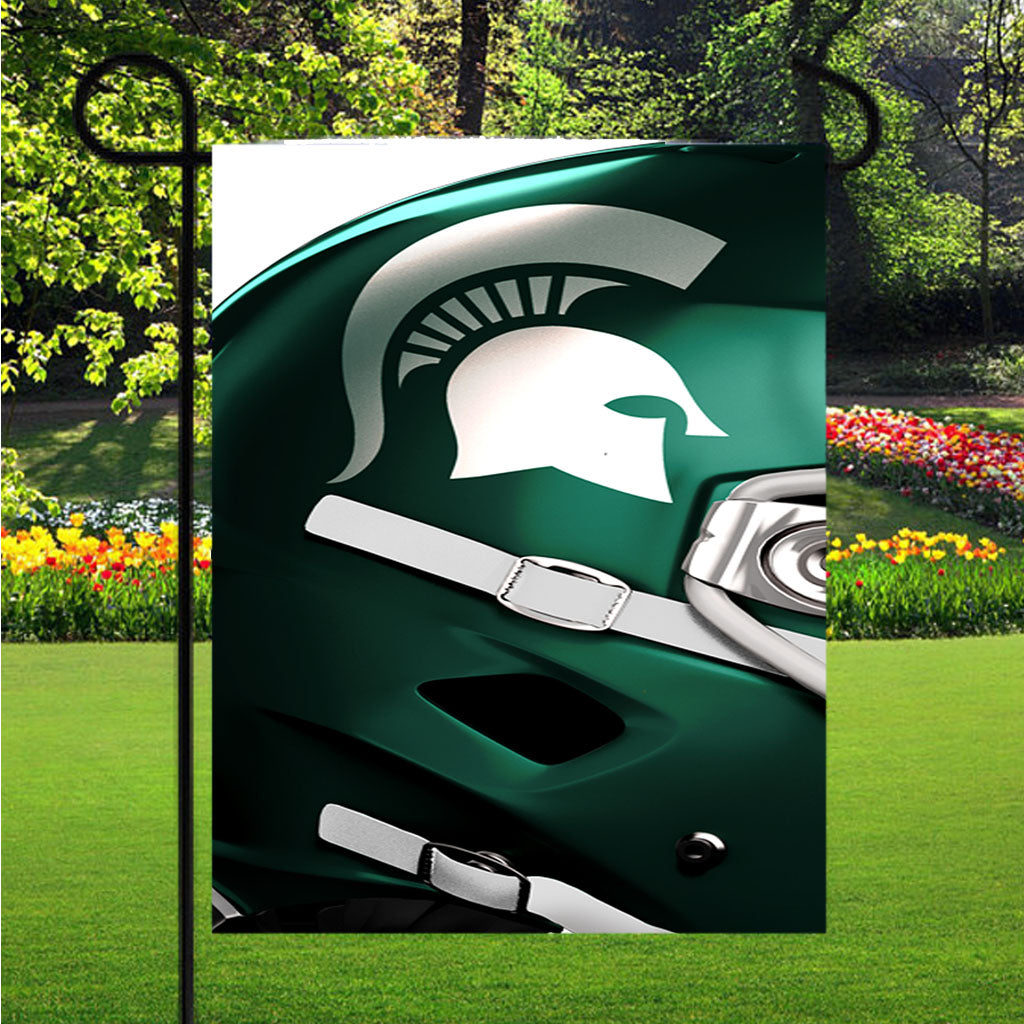 Michigan State Helmet Garden Flags Lawn 12 X 18 Inch