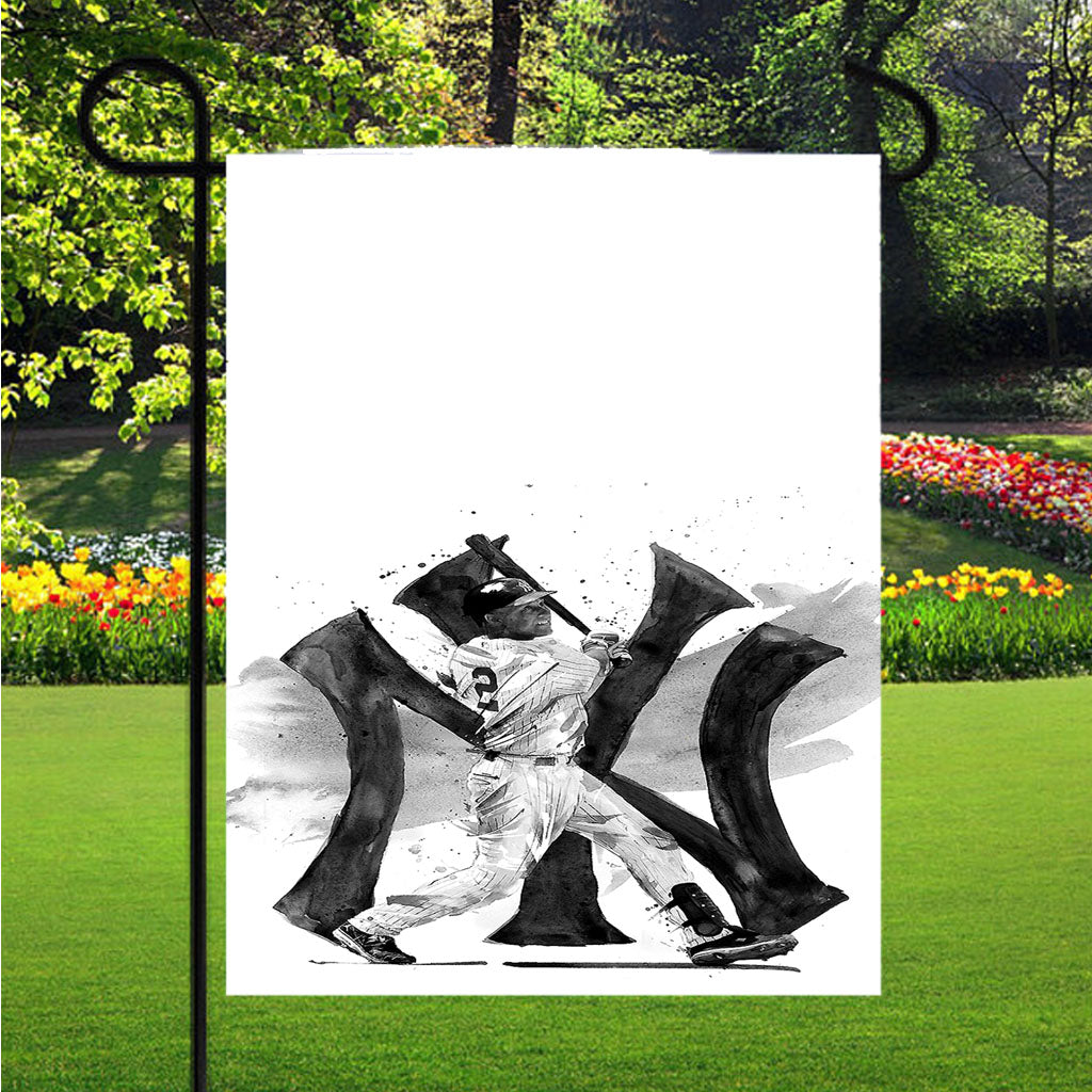 New York Yankees Drawings Garden Flags Lawn 12 X 18 Inch