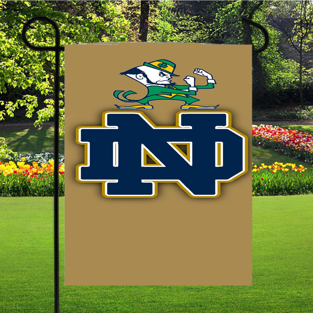 Rare Notre Dame Fighting Irish Garden Flags Lawn 12 X 18 Inch