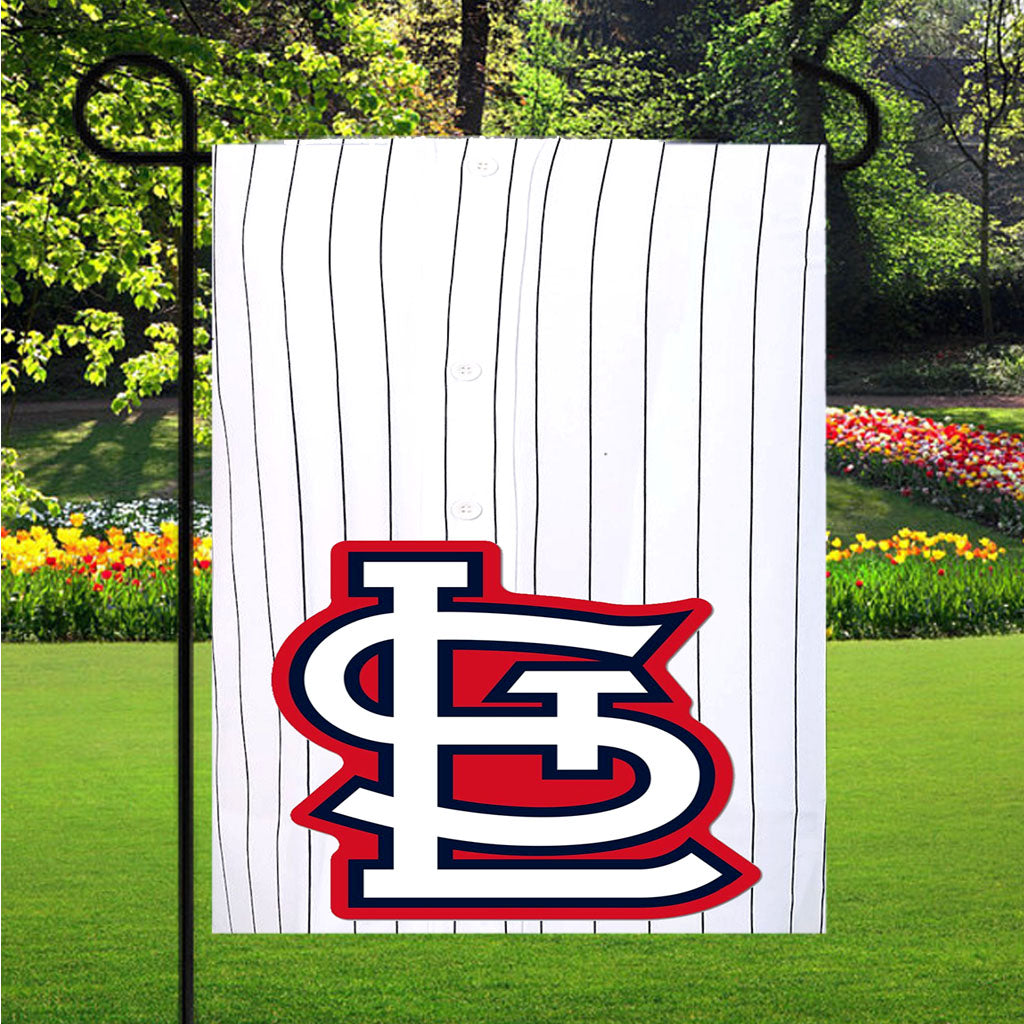 St Louis Cardinals Jersey White Garden Flags Lawn 12 X 18 Inch