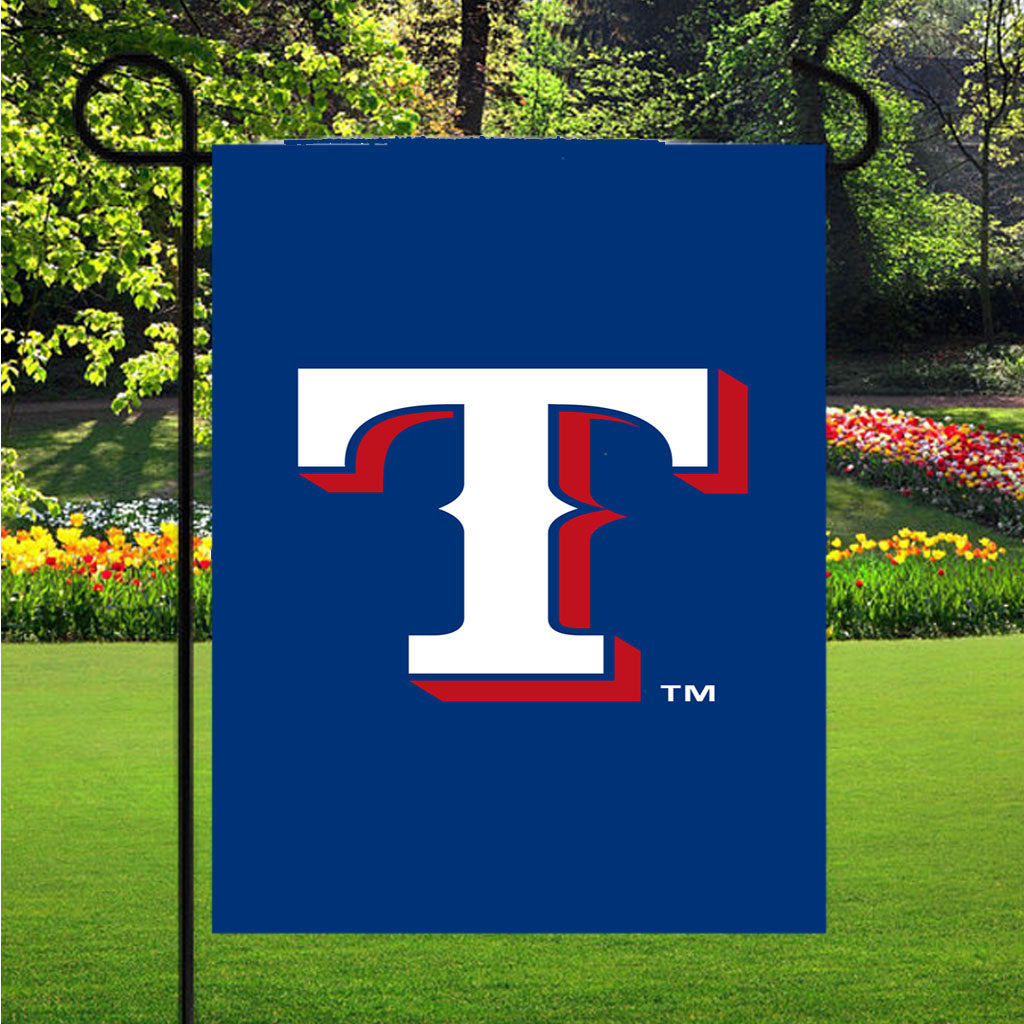 Texas Rangers Insignia Garden Flags Lawn 12 X 18 Inch