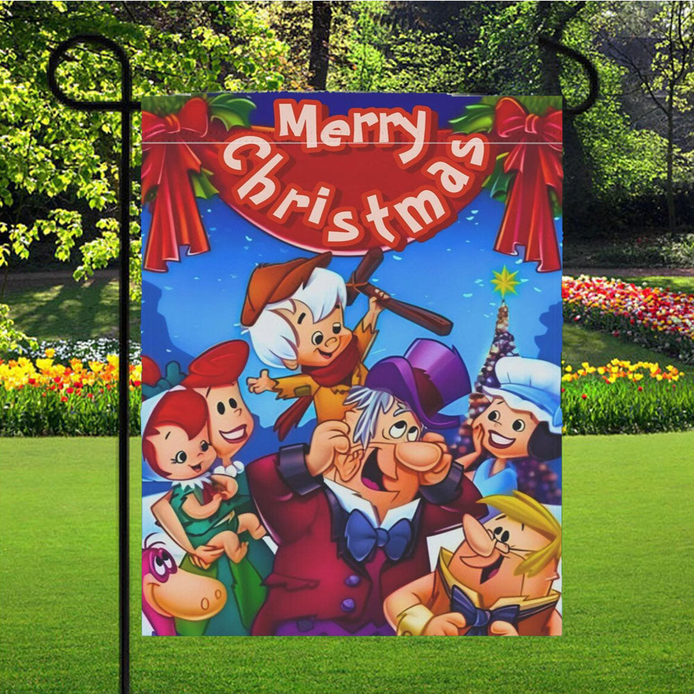 The Flintstones Christmas Carol Garden Flags Lawn 12 X 18 Inch