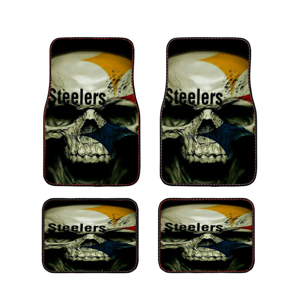 3D Skull Pittsburgh Steelers Car Floor Mats Accessories