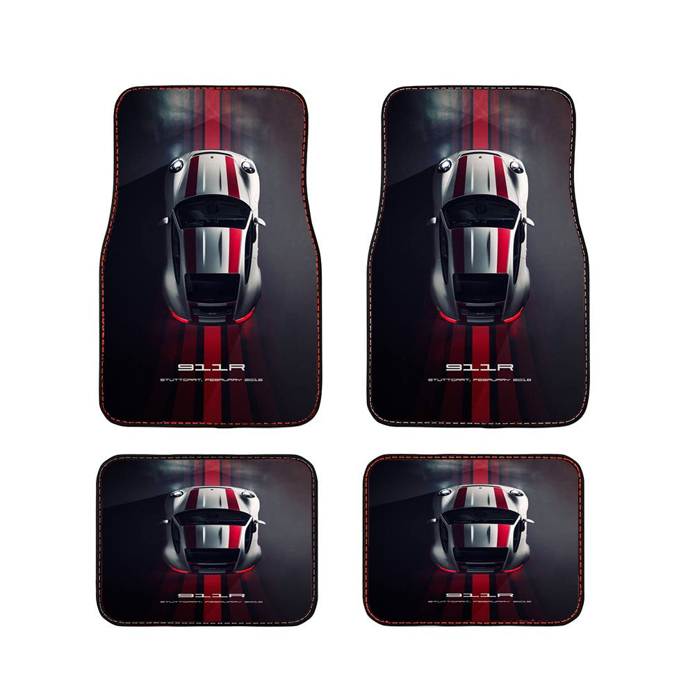 911R White Porsche Car Floor Mats Accessories
