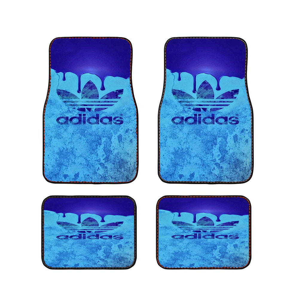 Adidas Logo Blue Liquid Car Floor Mats Accessories