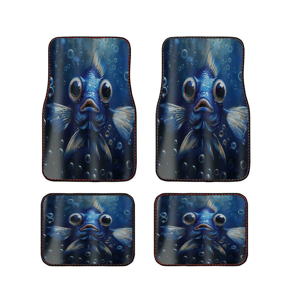 Adorable Blue Fish Car Floor Mats Accessories