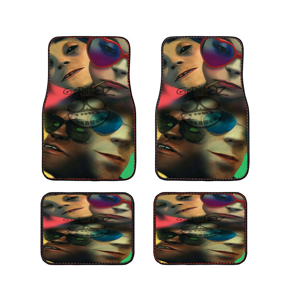 Aesthetic Gorillaz Band Face Art Car Floor Mats Accessories