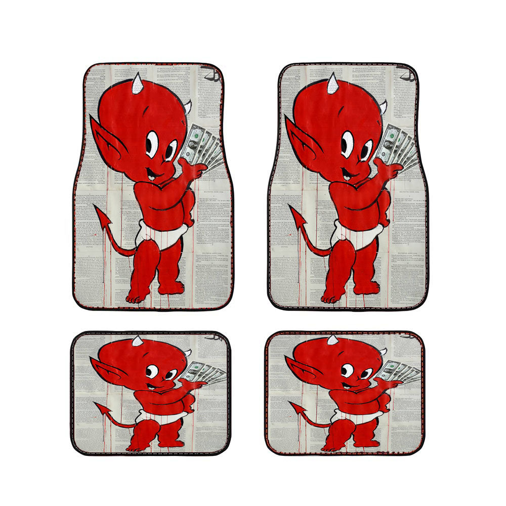 Aesthetic Red Cute Baby Devil Car Floor Mats Accessories