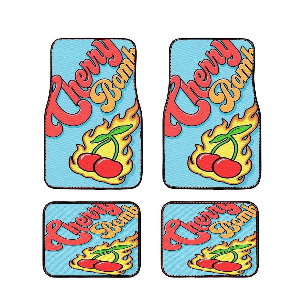 Aesthetic Retro Cherry Bomb Car Floor Mats Accessories