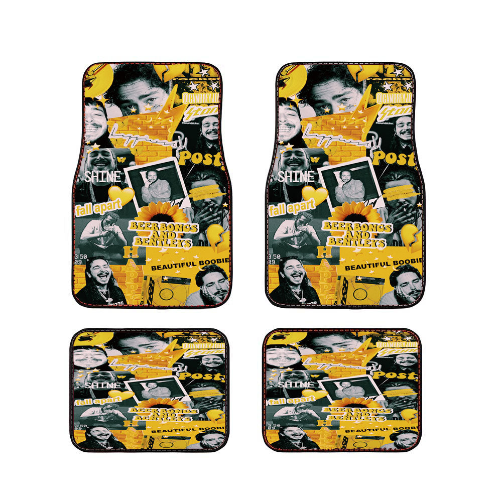 Aesthetic Yellow Post Malone Car Floor Mats Accessories
