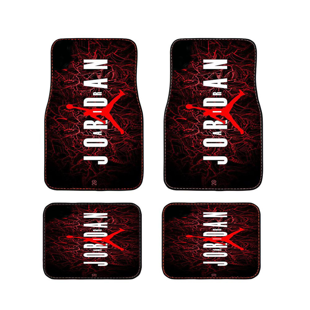 Air Jordan Red Wallpaper Car Floor Mats Accessories