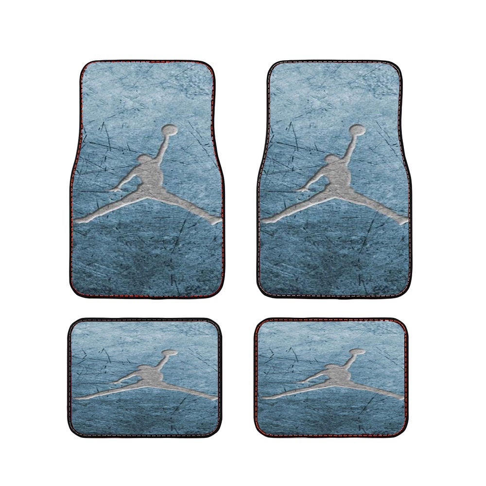 Air Jordan Steel Texture Logo Car Floor Mats Accessories
