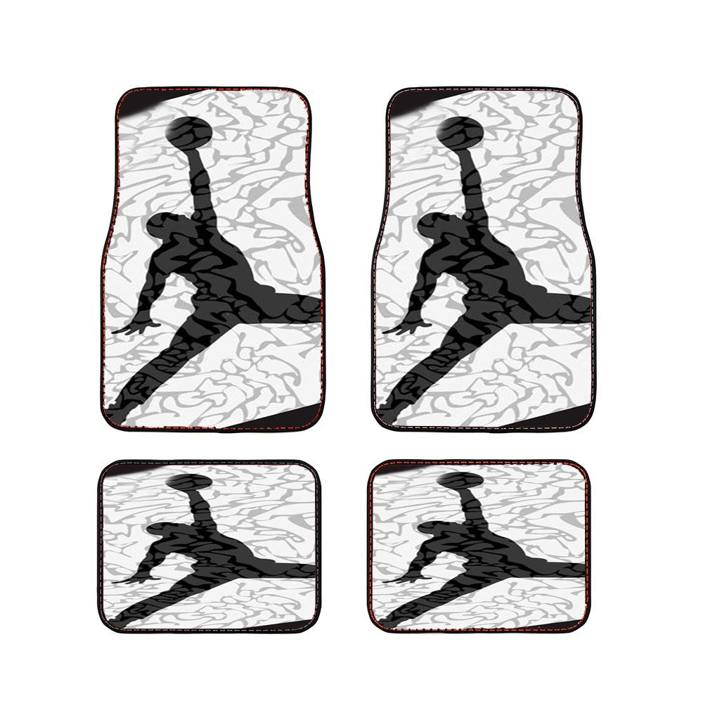 Air Jordan White Texture Car Floor Mats Accessories