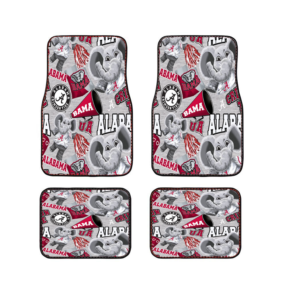Alabama Crimson Tide Pattern Elephant Car Floor Mats Accessories