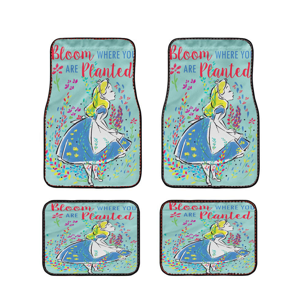 Alice In Wonderland Where You Are Planted Car Floor Mats Accessories