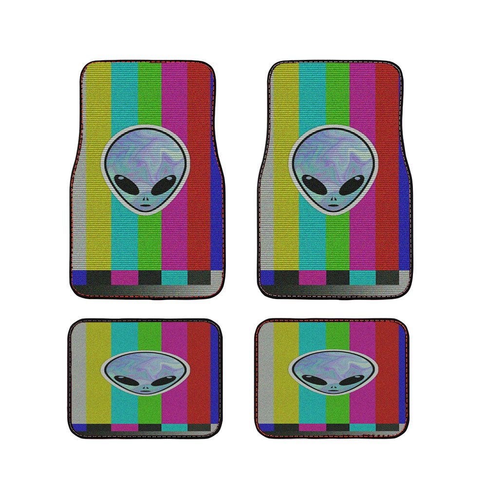 Alien Television Lost Signal Pattern Car Floor Mats Accessories