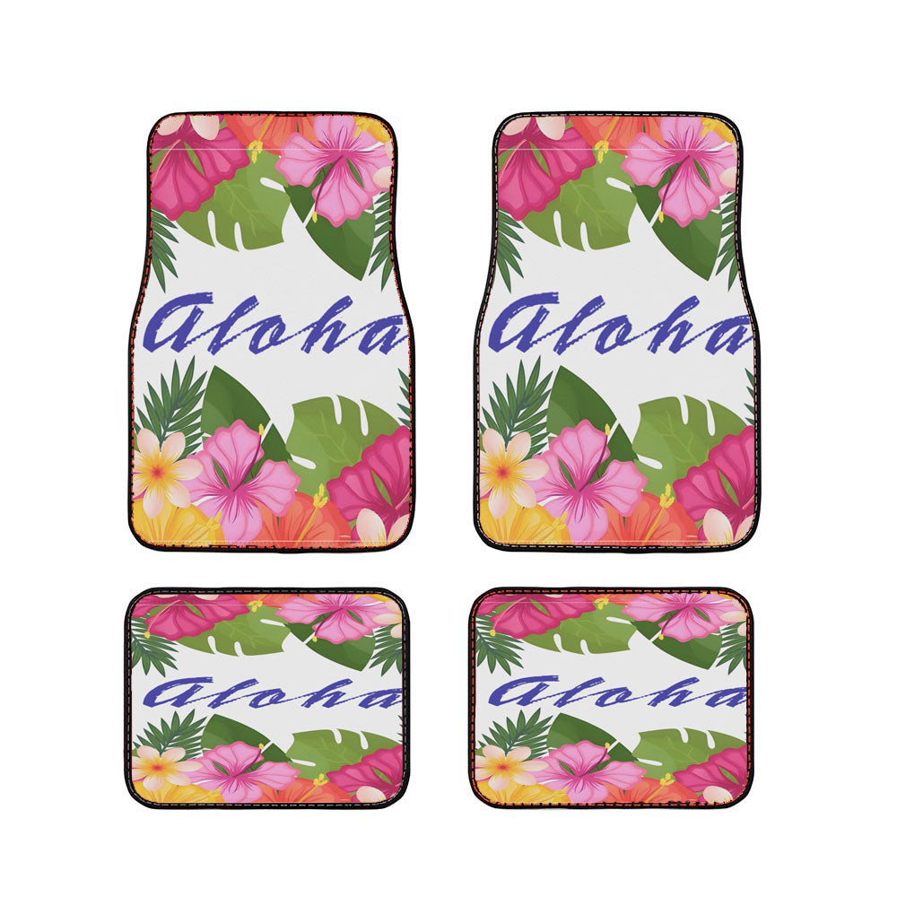 Aloha And Hawaiian Tropical Car Floor Mats Accessories
