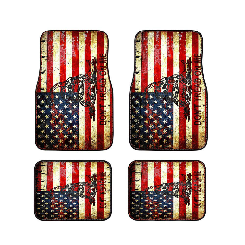 American Flag And Viper On Rusted Car Floor Mats Accessories